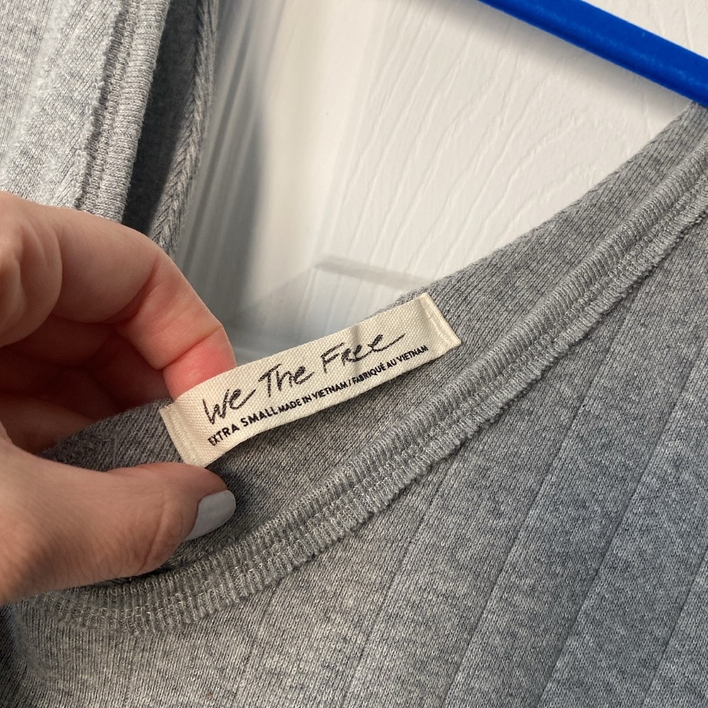 Free People Loose Ribbed Open Back Tank - Picture 2 of 5